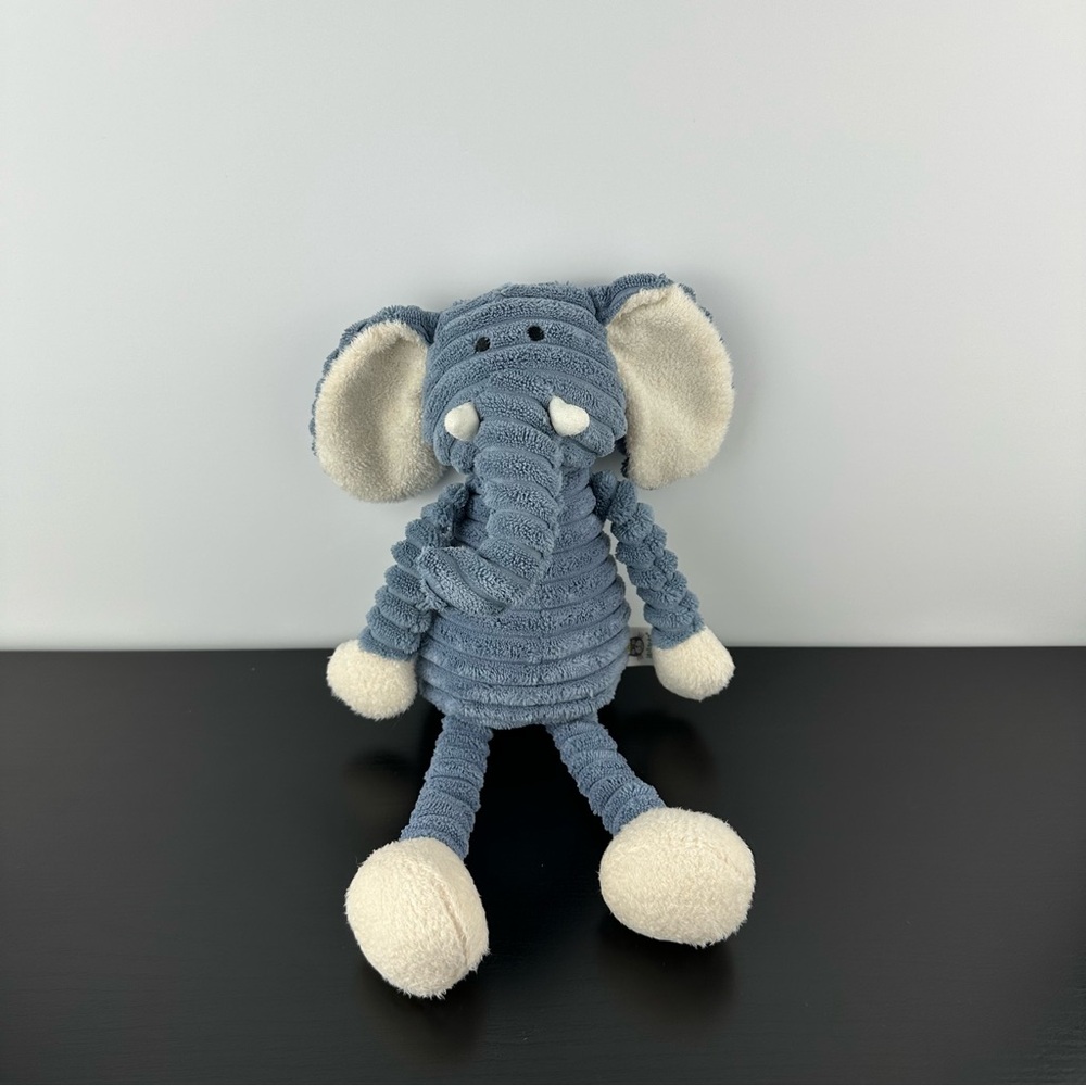 Jellycat London Cordy Roy Blue Elephant Plush Stuffed Animal Ribbed 13"